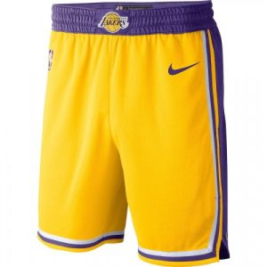 Men's Los Angeles Impressive Lakers Nike Yellow NBA Swingman Short Icon Edition