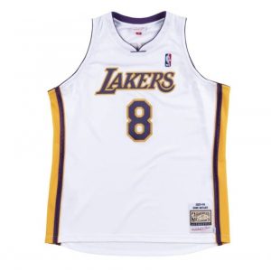Men's Los Angeles Lakers Amazing Kobe Bryant #8 Throwback White 2003 04 Hardwood Classics Jersey