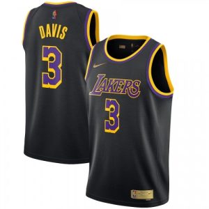 Men's Los Angeles Lakers Anthony Davis #3 Nike Black 2020/21 Swingman Player Jersey – Earned Classy Edition