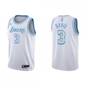 Men's Los Angeles Lakers Anthony Davis #3 Nike White 2020/21 Exceptional Swingman Jersey City Edition