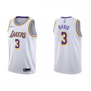 Men's Los Angeles Lakers Anthony Davis #3 Splendid White Swingman Jersey Association Edition