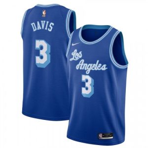 Men's Los Angeles Lakers Anthony Davis Impressive #3 Nike Blue 20/21 Swingman Jersey Classic Edition