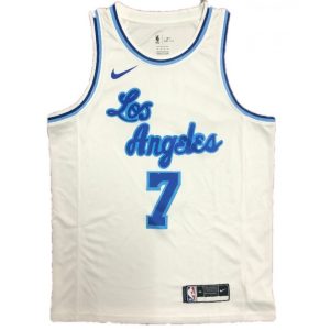 Men's Los Angeles Lakers Carmelo Anthony #7 Nike Classy White Swingman NBA Jersey Classic Edition