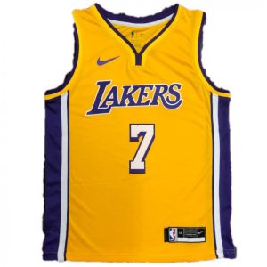 Men's Los Angeles Lakers Carmelo Anthony Luxurious #7 Nike Yellow Swingman Jersey Icon Edition