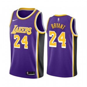 Men's Los Angeles Lakers Kobe Bryant #24 Purple Terrific Swingman Jersey Statement Edition