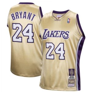 Men's Los Angeles Lakers Kobe Bryant #24 Throwback Gold Hall of Elegant Fame Class of 2020 Jersey