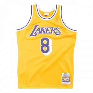 Men's Los Angeles Lakers Kobe Bryant #8 Throwback Yellow 1996 97 Hardwood Notable Classics Jersey