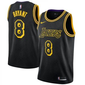Men's Los Angeles Lakers Kobe Exceptional Bryant #8 Black Swingman Jersey City Edition