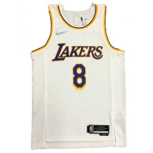 Men's Los Angeles Lakers Kobe Premium Bryant #8 Nike White Swingman NBA Jersey Icon Edition