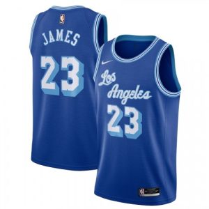 Men's Los Angeles Lakers LeBron James #23 Nike Blue 20/21 Swingman Jersey Classic Edition Superior