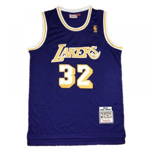 Men's Los Angeles Lakers Magic Johnson #32 Purple 84 Unique 85 Hardwood Classics Jersey