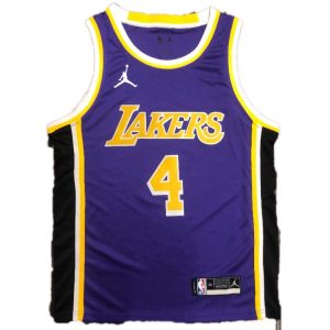 Men's Los Angeles Lakers Rajon Rondo #4 Jordan Purple Swingman NBA Jersey Statement Striking Edition