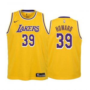 Men's Los Angeles Terrific Lakers Dwight Howard #39 Gold Swingman NBA Jersey Icon Edition
