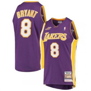 Men's Los Angeles Unique Lakers Kobe Bryant #8 Purple 00 01 Hardwood Classics Jersey