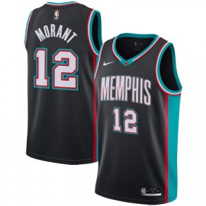 Men's Memphis Charming Grizzlies Ja Morant #12 Black Hardwood Classics 2020/21 Jersey Classic Edition