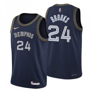 Men's Memphis Grizzlies Dillon Brooks #24 Nike Black 2021/22 Swingman NBA Jersey City Amazing Edition