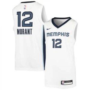 Men's Memphis Grizzlies Ja Morant Nike White 2020/21 Swingman Jersey – Association Edition Marvelous