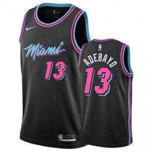 Men's Miami Heat Bam Adebayo #13 Black 19 Refined 20 Swingman Jersey City Edition