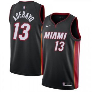 Men's Miami Heat Bam Adebayo #13 Nike Black Superior 2020/21 Swingman Jersey – Icon Edition