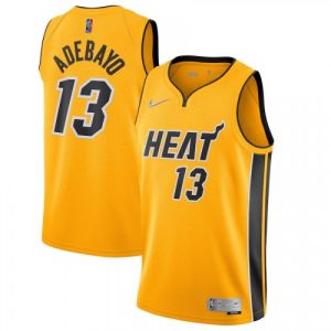 Men's Miami Heat Bam Alluring Adebayo #13 Nike Yellow 20/21 Swingman Jersey Earned Edition