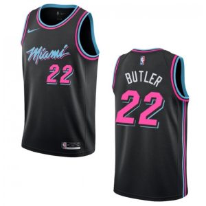 Men's Miami Heat Exquisite Jimmy Butler #22 Black 19 20 Swingman Jersey City Edition
