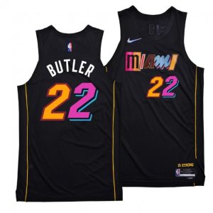 Men's Miami Heat JIMMY BUTLER #22 Nike Charming Black 2021/22 Swingman Jersey City Edition