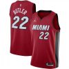 Men's Miami Heat Jimmy Butler Jordan Red 2020/21 Striking Swingman Jersey Statement Edition
