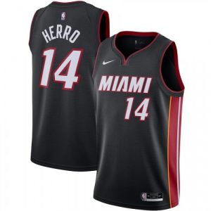 Men's Miami Heat Tyler Herro #14 Nike Black 202021 Swingman Jersey Outstanding Icon Edition