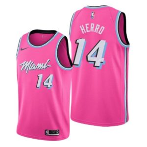 Men's Miami Heat Tyler Herro #14 Pink Swingman Jersey City Sophisticated Edition