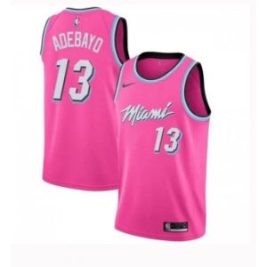 Men's Miami Stunning Heat Bam Adebayo #13 Pink 19 20 Swingman Jersey City Edition