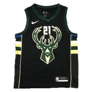 Men's Milwaukee Bucks Jrue Holiday #21 Nike Black Swingman Jersey Premium Statement Edition