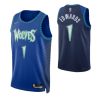 Men's Minnesota Prime Timberwolves Anthony Edwards #1 Nike Blue 2021/22 Swingman NBA Jersey City Edition
