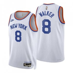 Men's New York Knicks High - quality Kemba Walker #8 White 2021/22 Swingman Jersey Classic Edition