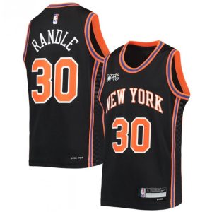 Men's New York Knicks Julius Randle #30 Nike Black 2021/22 Swingman NBA Jersey Exceptional City Edition