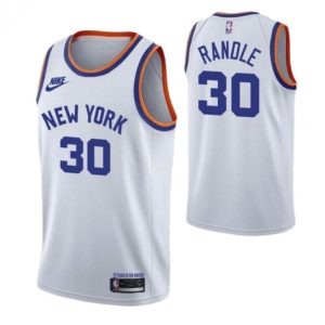 Men's New York Knicks Julius Randle #30 White 2021/22 Swingman Jersey Classic Glamorous Edition
