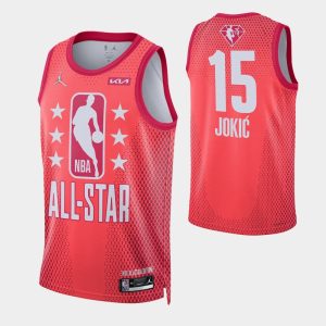 Men's Nikola Jokic #15 Jordan Brand Maroon 2022 NBA All Star Game Swingman Striking Jersey