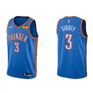 Men's Oklahoma City Thunder Josh Giddey #3 Nike Blue 20/21 Swingman Jersey Icon Delightful Edition