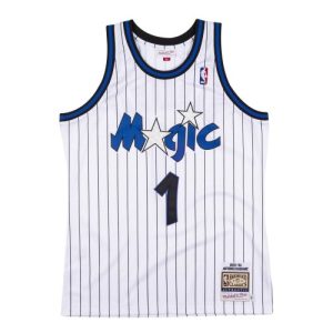 Men's Orlando Magic Anfernee Hardaway Impressive #1 Throwback White 93 94 Hardwood Classics Jersey