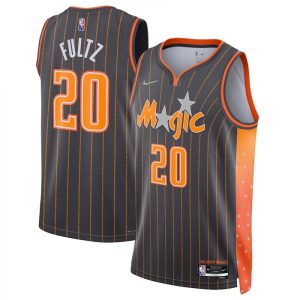 Men's Orlando Magic Markelle Fultz #20 Nike 2021/22 Swingman Fabulous Jersey City Edition Anthracite