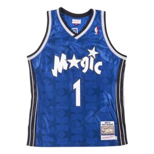 Men's Orlando Magic Tracy McGrady #1 Throwback Blue 00 01 Hardwood Classics Stunning Jersey