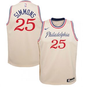 Men's Philadelphia Sophisticated 76ers Ben Simmons #25 White Swingman Jersey Icon Edition