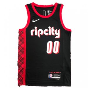 Men's Portland Trail Blazers Carmelo Anthony #00 Nike Black 2021/22 Swingman NBA Jersey Superb City Edition