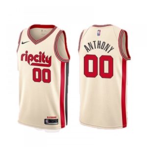 Men's Portland Trail Blazers Splendid Carmelo Anthony Nike Cream 19/20 Swingman Jersey City Edition