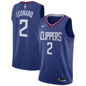 Men's Premium LA Clippers Kawhi Leonard #2 Blue 19 20 Swingman Jersey Icon Edition