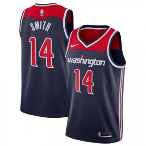Men's Remarkable Washington Wizards Ish Smith #14 Nike Navy Swingman Jersey Statement Edition