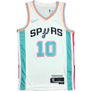 Men's San Antonio Spurs DeMar DeRozan #10 Nike White 2021/22 Swingman Outstanding Jersey City Edition