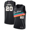 Men's San Antonio Spurs Manu Ginobili #20 Captivating Nike Black 20/21 Swingman Jersey City Edition