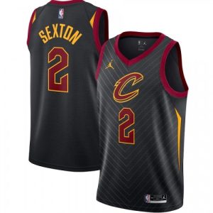 Men's Sophisticated Cleveland Cavaliers Collin Sexton #2 Jordan Black 2020/21 Swingman Jersey Statement Edition