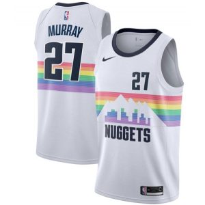 Men's Superb Denver Nuggets Jamal Murray #27 Nike White Swingman Player Jersey – City Edition