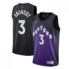 Men's Toronto Raptors OG Anunoby #3 Classy Nike Black&Purple 2021 Swingman Jersey Earned Edition